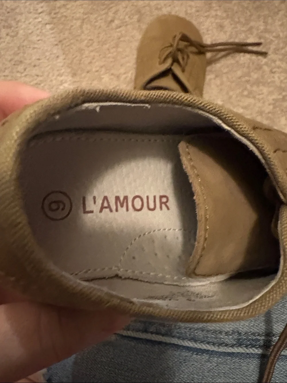 L'Amour Little Kids Brown Lace-Up Oxford Shoes